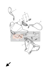 4SBF614300PW, Obere Lenkerabdeckung 1, Yamaha, 0